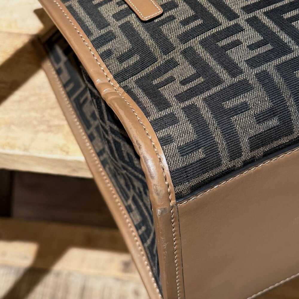 Fendi Sunshine Medium FF Jacquard Tote Bag - Picture 7 of 16